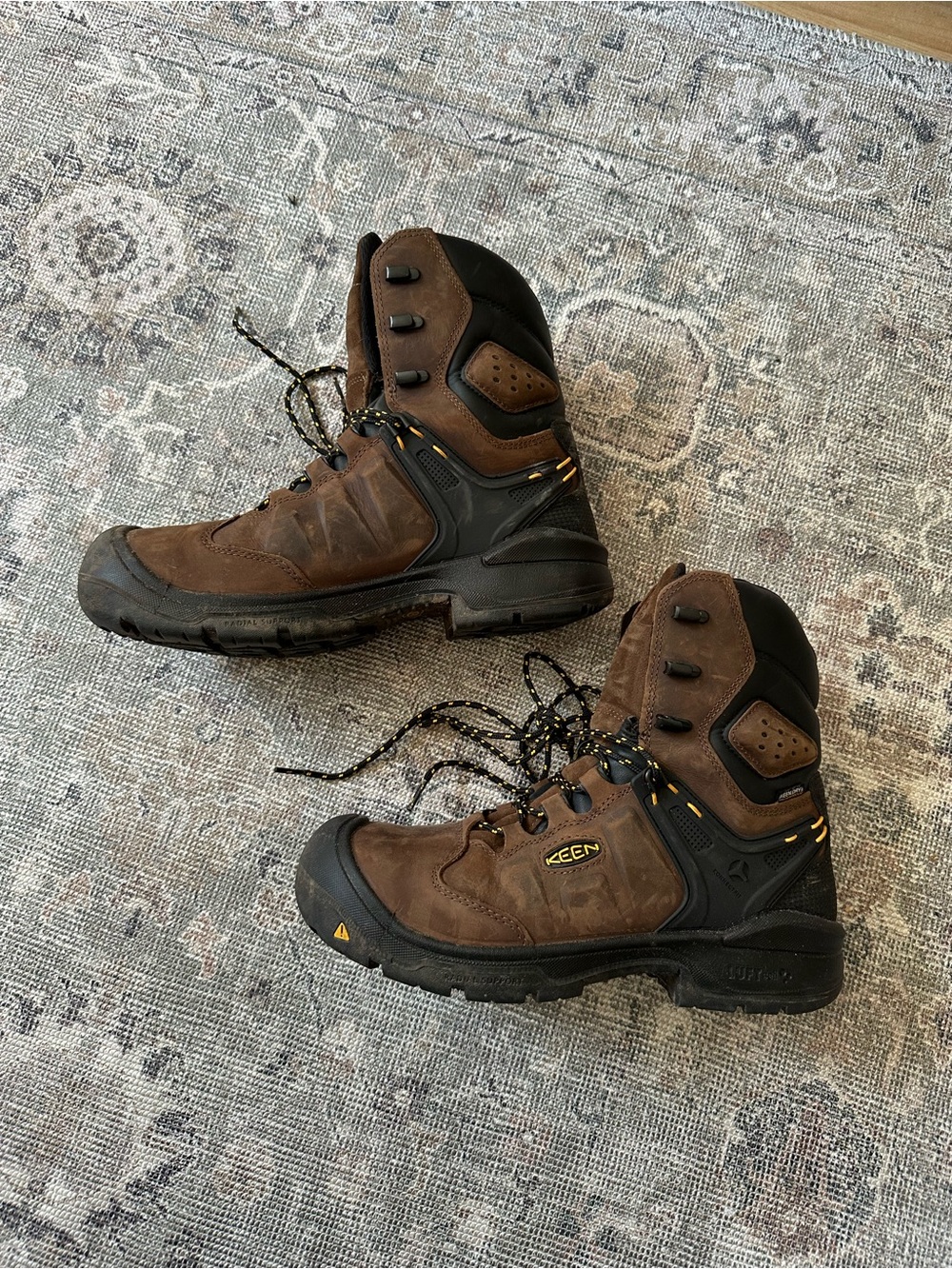 Keen Brown and Black Men's Waterproof Work Boots